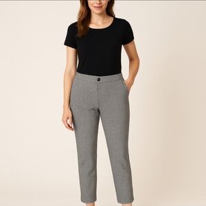 Rafaela Women’s Ankle Pants Size 6 Black White Check Elastic Waist NWOT